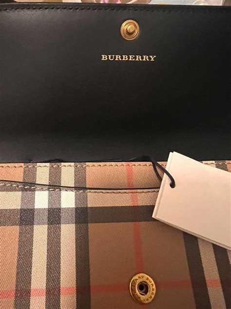 New with Defect BURBERRY Vintage Check Bonded Leather 